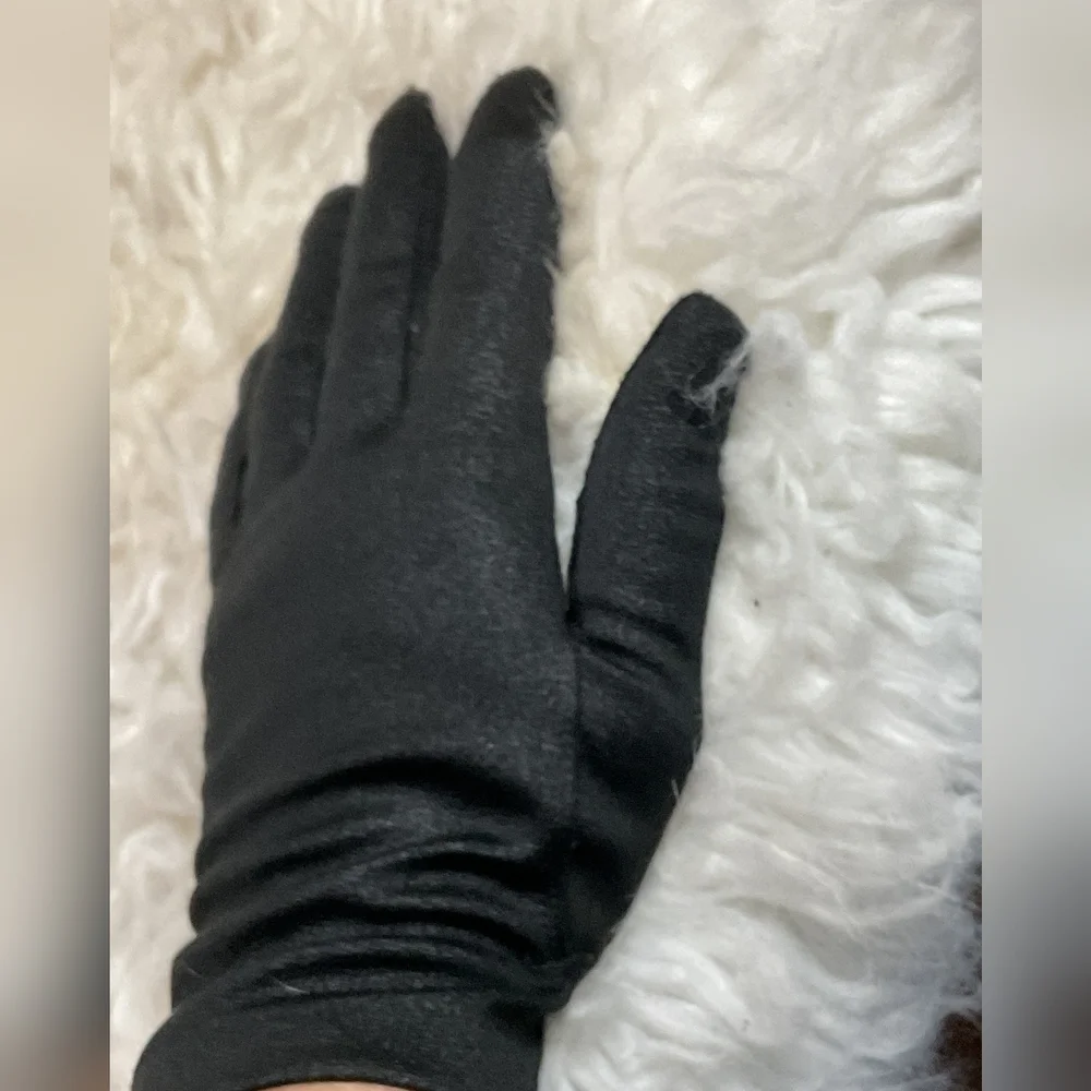 Vintage black glittery gloves 7.5